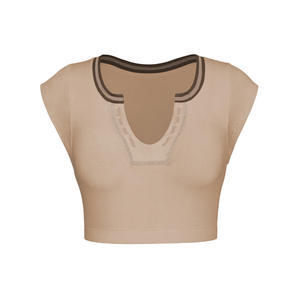 Top Corto de Tela Suave, Ajuste Cómodo, Estilo Casual Diario, Top Corto para Mujer, Ligero - Product Image 2