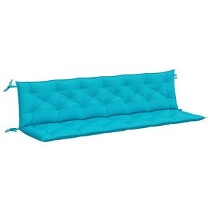 Ensemble de 2 coussins de banc de jardin en polyester 100% turquoise - Product Image 2