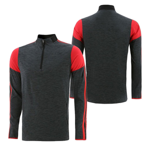Customized Color Long Sleeve Half Zip Lightweight Sport <b>Shirt</b> <b>Black</b> <b>White</b> <b>Stripes</b> Breathable Polyester Outdoor All Sports - Product Image 6
