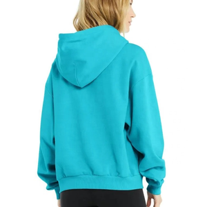 High Quality Autumn Oversize Falling Shoulder Sleeves Sweatshirt <b>Thick</b> Knitted Women's Hooded Wholesale Low Price Custom - Product Image 3