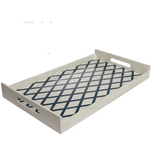 Plateau de service en bois laqué de luxe, écologique, de qualité commerciale, personnalisé OEM ODM, pour la décoration, fabriqué au Vietnam, vente en gros - Product Image 3