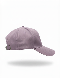 Sporty Wholesale Custom Made Unisex Lavender 6-Panel Baseball Cap Solid Color Twill Adjustable Fit Casual Style Adult Hat - Product Image 4
