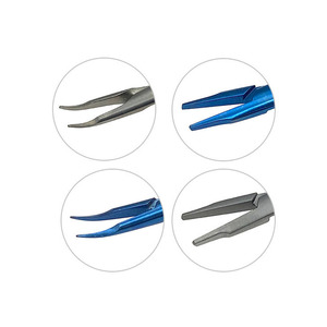 Porte-aiguille Castroviejo manuel de haute qualité, instrument ophtalmique et de chirurgie générale, pince de serrage droite en acier inoxydable - Product Image 4
