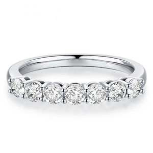 Classic Baguette Cut Lab Grown Diamond Geometric <b>Ring</b> 18K Gold Platinum Plated Prong Setting Unisex Wedding Jewelry - Product Image 1