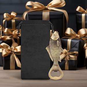 Ouvre-bouteille en bronze en forme de carpe, cadeau pour pêcheurs (hommes et femmes), cadeau de Noël avec sac cadeau - Product Image 6