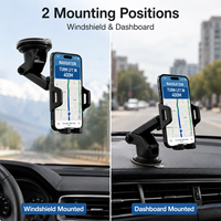 Support de téléphone universel pour voiture à ventouse pour pare-brise et tableau de bord 360° °   Support réglable