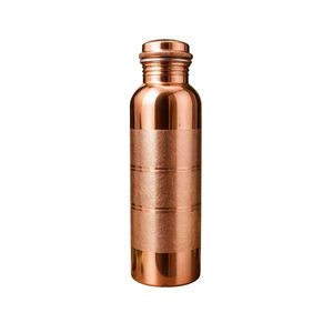 Botella de Agua Hecha a Mano de Cobre Puro con Acabado Martillado Premium de 1000 ml, a Prueba de Fugas y sin Juntas, Recipiente Ayurvédico para Beber - Product Image 4
