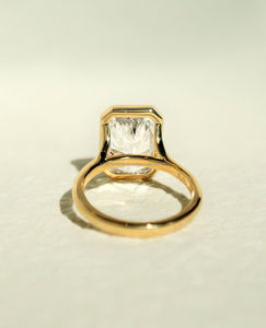 IGI/GIA Lab Grown Cut Diamond Vintage 14k jaune mariage/bague de fiançailles unisexe or blanc fin pour anniversaire fête-digne - Product Image 2