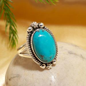 Wholesale Factory Price Jewelry Best Trending 925 Sterling Silver <b>Ring</b> with Original Arizona <b>Turquoise</b> Gemstone Designer <b>Rings</b> - Product Image 1