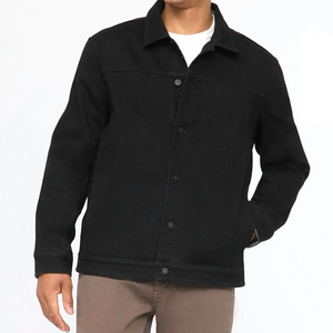 Custom Made <b>Men's</b> Long Stretch Denim <b>Jacket</b> <b>Men</b> Jeans <b>Jacket</b> Cotton Made Solid Blue Color Winter Plain Denim <b>Jacket</b> for <b>Men</b> - Product Image 1