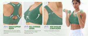 Sujetadores deportivos sencillos con logo personalizado en la parte delantera, de alto soporte, antiestáticos, de Spandex/Nylon, para mujer, ropa deportiva de yoga, OEM, al por mayor, la mejor calidad, personalizados. - Product Image 2