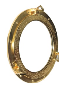 Proveedor a granel Ventana de ojo de buey náutico de aluminio de 12 pulgadas Decoración de pared marítima multifuncional Espejo Suministros marinos - Product Image 3