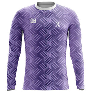 Collection de vêtements de football du fabricant – Maillot à manches longues grande taille pour homme, coupe athlétique, motif sublimé anti-humidité - Product Image 1