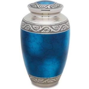 Nouvelle Urne Funéraire Bleue Turquoise à Motif Floral Gravé, Urnes Funéraires Artisanales pour Adultes, Fournisseur de Cérémonies Funéraires, Meilleur Prix - Product Image 6