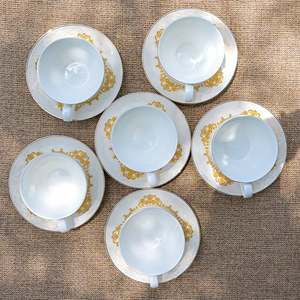 Dinara Fine Bone China Cup <b>Set</b> Vintage New (<b>Set</b> <b>6</b>)-Dishwasher Safe Tableware <b>Sets</b> <b>for</b> Tea Dinner ABS Boxed <b>for</b> Kitchen Use - Product Image 6