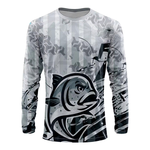 Camisas de Pesca de Manga Larga con Protección Solar UV, Transpirables, de Secado Rápido, con Estampado, SPF 50, para Hombre, Tallas Grandes, Nueva Moda de Verano, Venta al Por Mayor - Product Image 5