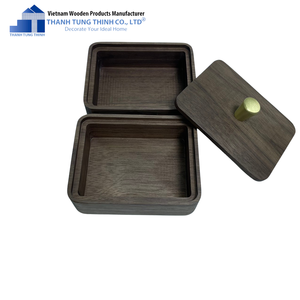 Thanh Tung Thinh Wooden Storage Box Rectangular Minimalist Design Dust Proof For Living Room Sundries - Product Image 3