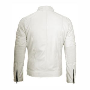 Blouson de moto en cuir véritable haut de gamme pour homme – Manteau personnalisé en cuir souple, vêtement d'extérieur tendance pour l'hiver - Product Image 3
