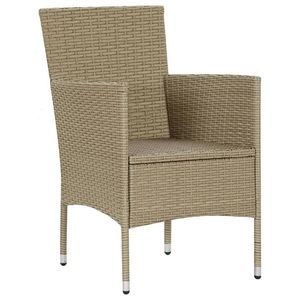 Ensemble de salle à manger beige, crème, blanc et noir pour usage extérieur - Product Image 5
