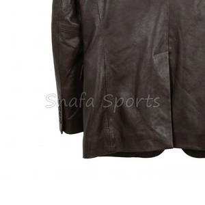 เสื้อโค้ทหนังผู้ชายสำหรับฤดูหนาว ดีไซน์ทันสมัย พรีเมียม หนังแท้ คลาสสิก อุ่นสบาย ทนทาน ยาว แฟชั่นอินเทรนด์ หรูหรา เหมาะสำหรับใส่ลำลอง - Product Image 6