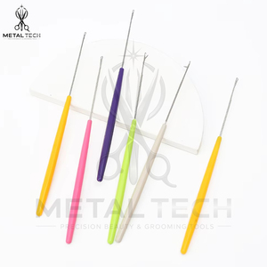 Multicolor Hair Extension Micro Ring Pulling <b>Needle</b> Latch Hook <b>Threader</b> Set Professional Salon Weaving Fitting Hardware - Product Image 3