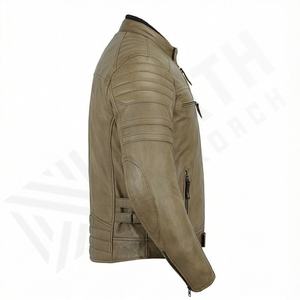 Veste de moto en cuir véritable pour homme de qualité supérieure, nouvelle arrivée, vestes de moto d'hiver, protections amovibles, personnalisables - Product Image 3