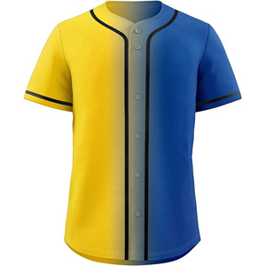 Drop Shoulder Baseball Jersey Loose Relaxed Fit <b>Button</b> Front Oversized Softball Top Streetwear - Product Image 1