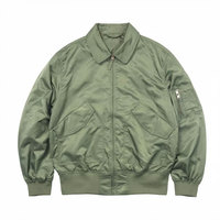 Blousons Bomber Verts en Nylon pour Hommes – Légers, Style Aviateur, Fermeture Éclair Intégrale, Col Montant, Épaisseur Standard, Décontractés, Streetwear