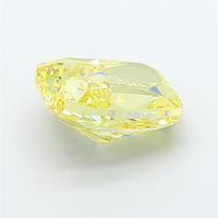 Diamant de laboratoire jaune vif élégant, taille coussin, choix brillant, bijoux de luxe, pierre précieuse lâche certifiée CVD