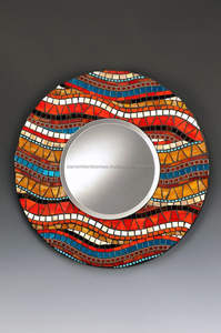 Espejo de pared Borden de cuerda de calidad de vidrio de mosaico para decoración de dormitorio, sala de estar y baño de India Export - Product Image 6