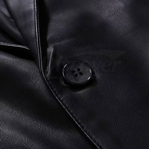 Blazers de Cuero Genuino de Nuevo Estilo, Blazers de Cuero Vacuno de Color Sólido para Hombre, Blazers de Cuero de Alta Calidad para Hombre - Product Image 5