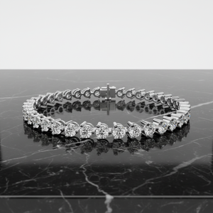 Pulsera de cadena tipo tenis de lujo para mujer, de oro amarillo de 9K, 14K, 18K, con diamantes cultivados en laboratorio, corte brillante, claridad VS1, IGI - Product Image 2