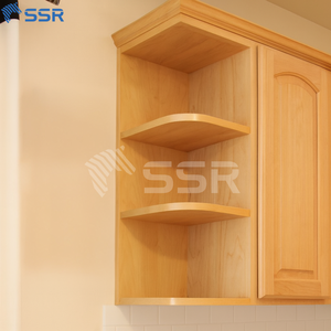 SSR White L-Shape Corner Shelf Cabinet Modern Minimalist Design Wall Mount <b>Kitchen</b> <b>Storage</b> <b>Unit</b> - Product Image 3