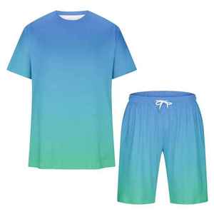 Men's Acid Wash <b>Twin</b> <b>Set</b> T Shirt and Shorts Wholesale Heavy Cotton Oversized Two Piece Streetwear Matching <b>Set</b> New Design - Product Image 3