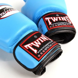 Professional Genuine Leather Twin Boxing <b>Gloves</b> Hook Loop Closure Hand <b>Grips</b> Muay Thai Sanda Martial Arts OEM Custom Lightweight - Product Image 3