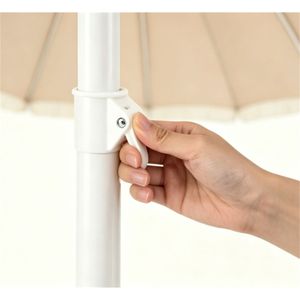 Ombrellone da Spiaggia Boho Portatile da Esterno da 2,5 m con 2 Sezioni in Metallo, Regolazione Inclinazione 30 Gradi e Frange a Nappa - Product Image 5