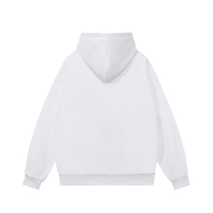 Sudadera con capucha de algodón de felpa de 420 g/m² de corte holgado y estilo universitario para hombre, con logotipo bordado personalizado, MOQ 1 unidad - Product Image 2