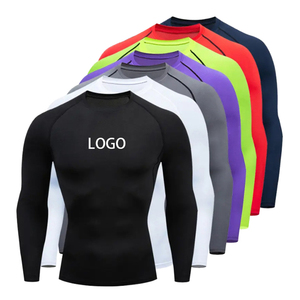 เสื้อรัดกล้ามเนื้อแขนยาว MMA BJJ ป้องกันรังสียูวี 50 สำหรับผู้ชาย พิมพ์ลายดิจิตอลตามสั่ง ออกแบบโลโก้เองได้ ขายส่ง ปี 2026  แบบซับลิเมชั่นเต็มตัว - Product Image 4