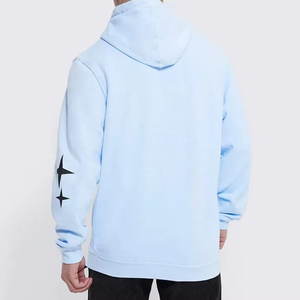 Sweat-shirts à capuche pour hommes de qualité supérieure en coton lourd, à épaules tombantes, surdimensionnés, avec impression personnalisée, luxe, effet bouffant - Product Image 2