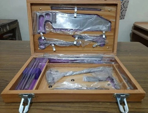 Ensemble d'instruments post-mortem de qualité supérieure pour autopsie et dissection anatomique, 19 pièces, outils en acier inoxydable, boîte de rangement en bois - Product Image 1