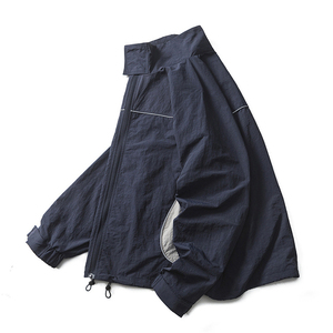 <b>Lightweight</b> Nylon <b>Men</b>’s Windbreaker <b>Jacket</b> Full Zipper Water-Resistant Breathable Casual Outdoor <b>Jacket</b> for Wholesale OEM - Product Image 3