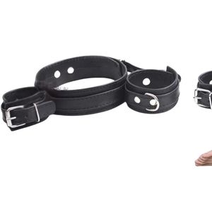 Adjustable Leather Wrist Cuffs with Quick Release Buckles - Product Image 2