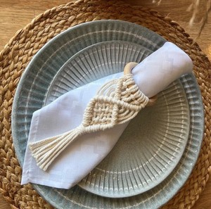 Porta servilletas de macramé, Anillo para servilletas de macramé, Decoración de mesa, Accesorios de mesa, Regalo hecho a mano - Product Image 1