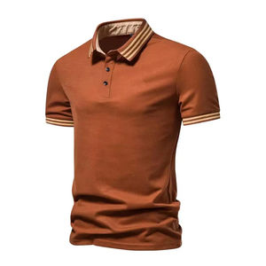 New Arrival 2026 Wholesale Men's Neck Polo Shirts For Men Solid Color Short Sleeve Classic Polo Quick Dry Custom Logo Blank - Product Image 3
