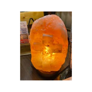 Lampe spirituelle en forme de croix en sel de l'Himalaya, bienfaits pour la guérison et la santé, lumière ionisante en sel rose pour les passionnés de décoration et les spas - Product Image 2