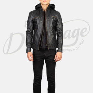 Parka en cuir suédé marron de qualité supérieure pour homme - Manteau d'hiver mi-long avec capuche et doublure chaude pour un style décontracté - Product Image 4