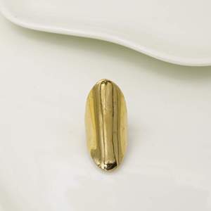 <b>Gold</b> Plated Brass <b>Cocktail</b> <b>Ring</b> Modern Unisex Fashion Statement Jewelry Daily Wear - Product Image 3