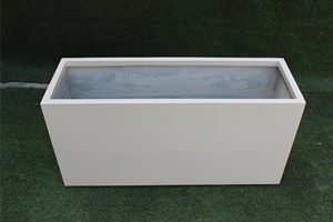 Wholesale White Fiberglass Hand Carved Classic Lightweight Durable Indoor/Outdoor Floor Rectangular <b>Planter</b> Unique Design - Product Image 4