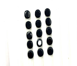 AAA Quality Natural Black Onyx Oval Cut 6x4MM Faceted Loose Gemstone Beads for Jewelry Making Supplies - Product Image 2