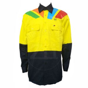 100% Cotton <b>Long</b> Sleeve Men Shirt NFPA2112/CAT2 Flame Resistant FR Shirts FR Welding Fire Retardant Shirts High Visibility - Product Image 1